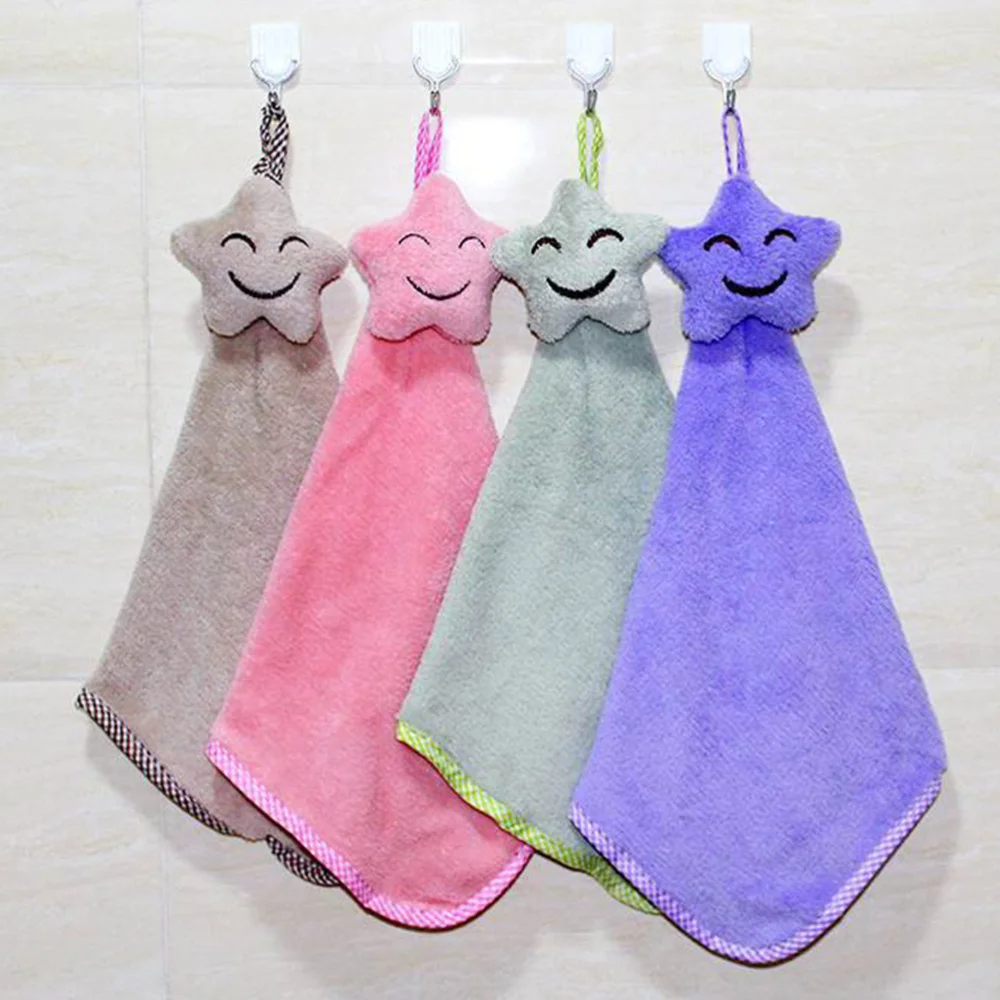 5Pcs Lovely Star Small Square Towel Hanging Hand Towel Coral Fleece Towel for Bathroom Home Kitchen Green 
5Pcs Lovely Star Small Square Towel Hanging Hand Towel Coral Fleece Towel for Bathroom Home Kitchen Green