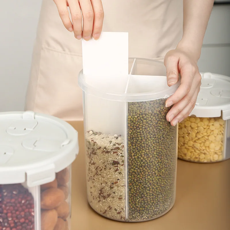 1800/3600ML Food Storage Box 4 Compartment Plastic Container with Lid Refrigerator Dried Grains Jars for Kitchen Accessories
1800/3600ML Food Storage Box 4 Compartment Plastic Container with Lid Refrigerator Dried Grains Jars for Kitchen Accessories