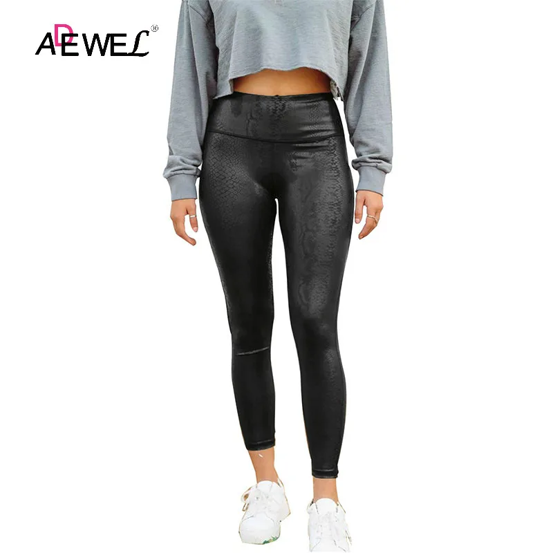 Женские сексуальные черные леггинсы из ПУ кожи ADEWEL с эффектом пуш-ап, змеиная кожа, обтягивающие брюки для фитнеса, женские штаны с высокой т... 
Женские сексуальные черные леггинсы из ПУ кожи ADEWEL с эффектом пуш-ап, змеиная кожа, обтягивающие брюки для фитнеса, женские штаны с высокой т...