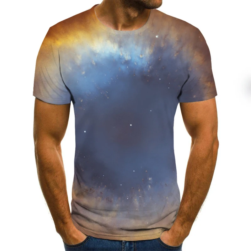 20201new fashion men's T-shirt beautiful starry sky tops 3D printed short sleeve summer round neck shirt trendy streetwear
20201new fashion men's T-shirt beautiful starry sky tops 3D printed short sleeve summer round neck shirt trendy streetwear