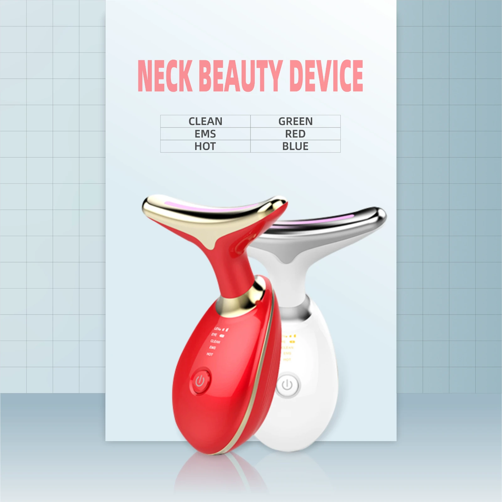 Led photon therapy tool for neck and face lifting, vibration IPL for skin, reduction of double chin, anti wrinkle device
Led photon therapy tool for neck and face lifting, vibration IPL for skin, reduction of double chin, anti wrinkle device