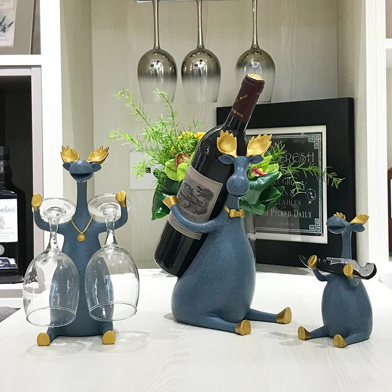 New Resin Red Wine Rack Bottle Holder Creative Figurines & Miniatures Deer Family Furnishing Articles For Home Wedding Decor
New Resin Red Wine Rack Bottle Holder Creative Figurines & Miniatures Deer Family Furnishing Articles For Home Wedding Decor