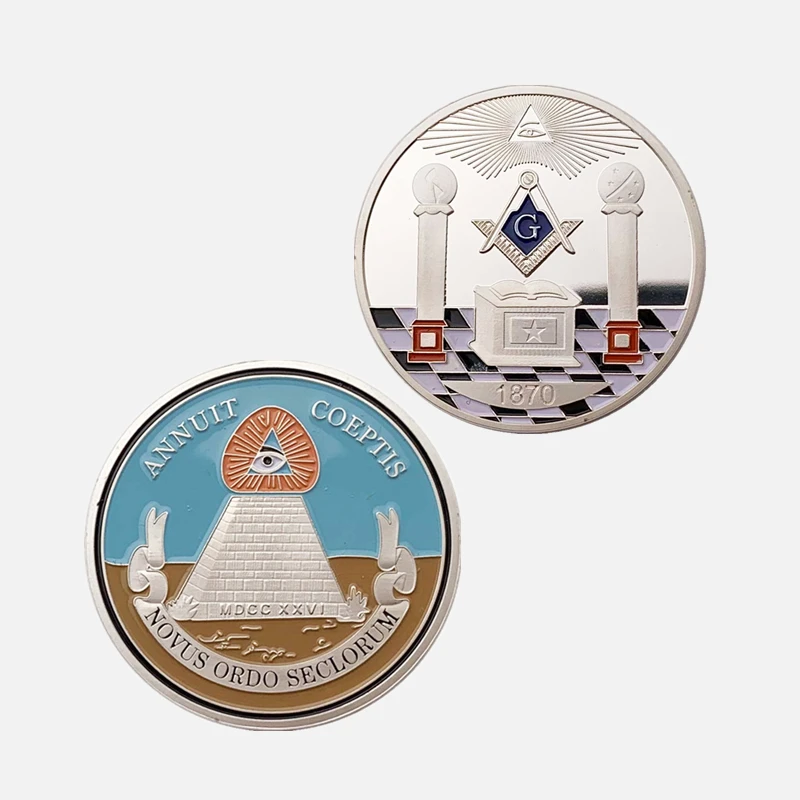 Masonic Challenge Coin Top quality new Silver Coin European Masonic Freemasonry Brotherhood Round Double Commemorative Coins
Masonic Challenge Coin Top quality new Silver Coin European Masonic Freemasonry Brotherhood Round Double Commemorative Coins
