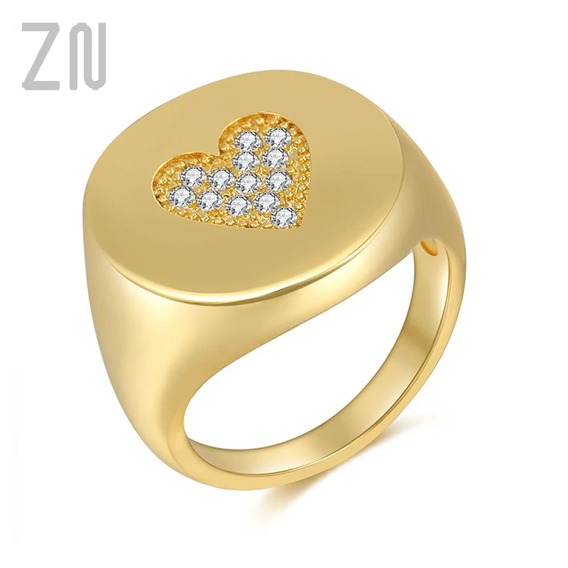 ZN Gold Plated Cubic Zircon Love Heart Chunky Rings For Women White Rose Gold Color Ins Rings Creative Jewelry Accessories Gifts
ZN Gold Plated Cubic Zircon Love Heart Chunky Rings For Women White Rose Gold Color Ins Rings Creative Jewelry Accessories Gifts