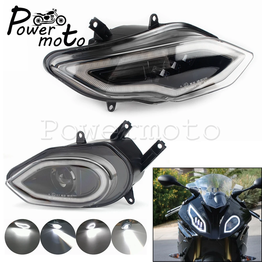 For BMW S1000RR 2015 2016 2017 2018 LED Headlight E4 Mark Approved Plug Play High Low Beam Headlamp DRL Head Light Assembly Kit
For BMW S1000RR 2015 2016 2017 2018 LED Headlight E4 Mark Approved Plug Play High Low Beam Headlamp DRL Head Light Assembly Kit