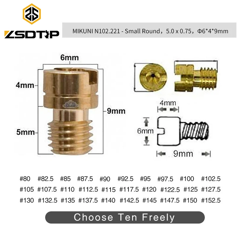 ZSDTRP 10Pcs/set Carbureot Main Jet Kit Set Motorcycle Carburetor Main Jet Kit For MIKUNI #80-#152.5 Choose Ten Freely
ZSDTRP 10Pcs/set Carbureot Main Jet Kit Set Motorcycle Carburetor Main Jet Kit For MIKUNI #80-#152.5 Choose Ten Freely