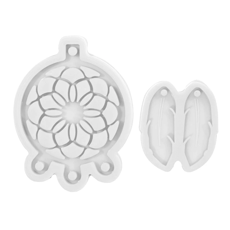 J60E 1 Set Dream Catcher Feather Pendant Epoxy Resin Mold Earrings Necklace Keychain Casting Silicone Mould DIY Crafts Jewelry
J60E 1 Set Dream Catcher Feather Pendant Epoxy Resin Mold Earrings Necklace Keychain Casting Silicone Mould DIY Crafts Jewelry