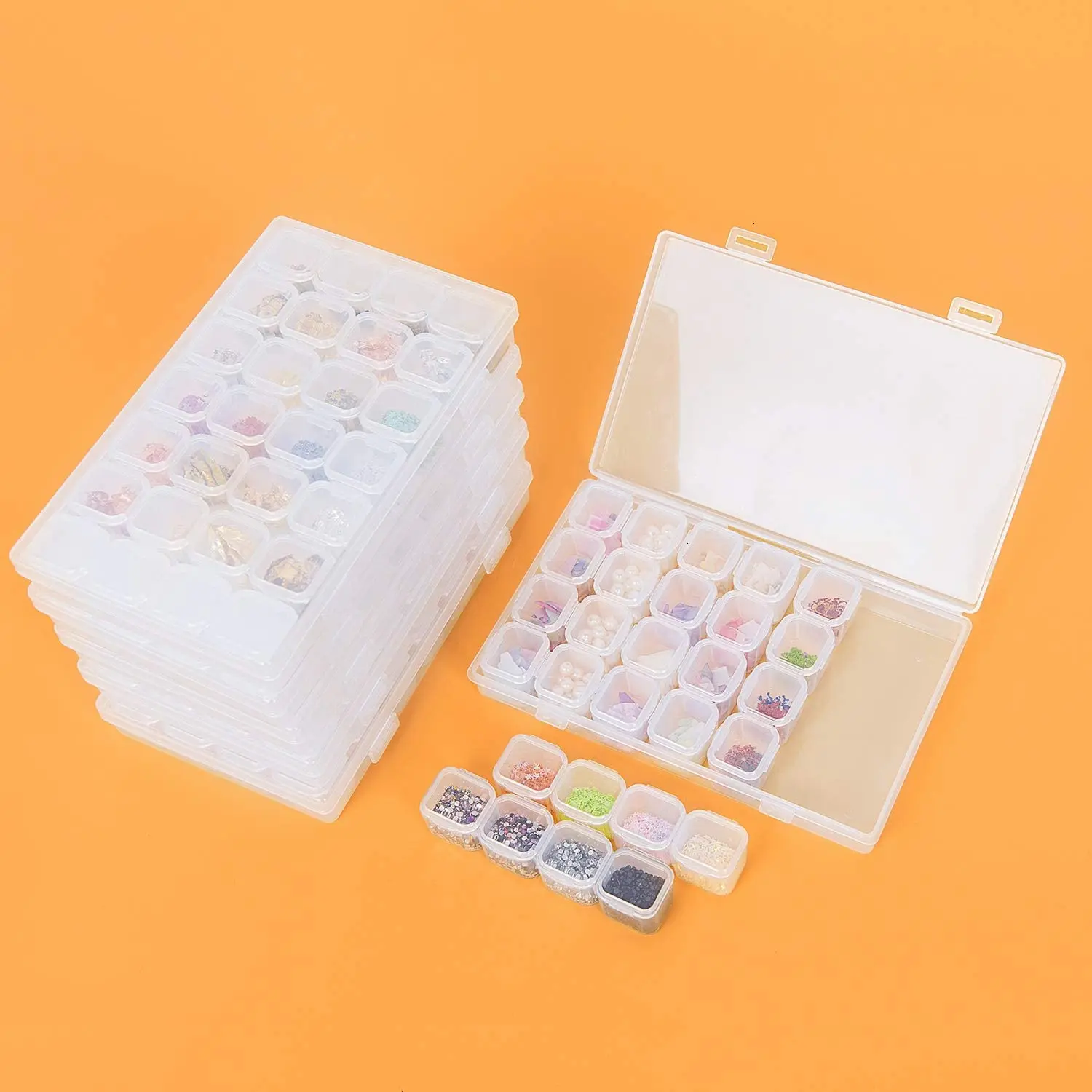 Diamond Embroidery Box, 28 Grids Plastic Bead Storage Case Containers Diamond Painting Accessories Tool for DIY Art Craft
Diamond Embroidery Box, 28 Grids Plastic Bead Storage Case Containers Diamond Painting Accessories Tool for DIY Art Craft