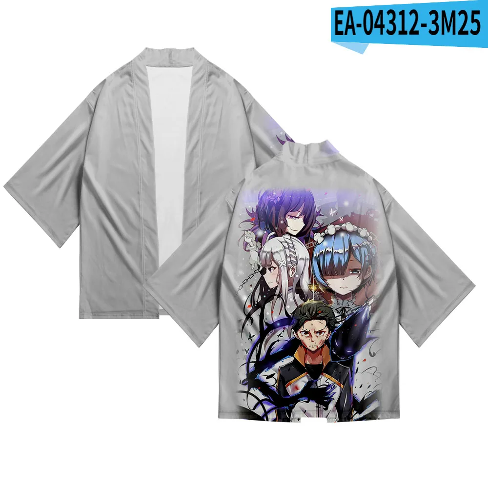 Japanese Kimono Haori Yukata Cool Short Sleeve Cardigan EW!! Re:zero Twin Sisters Ram and Rem 3D Print Men/women's Summer Casual
Japanese Kimono Haori Yukata Cool Short Sleeve Cardigan EW!! Re:zero Twin Sisters Ram and Rem 3D Print Men/women's Summer Casual