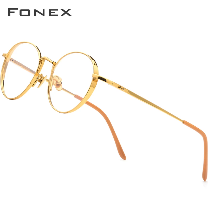 FONEX Pure Titanium Glasses Frame Men Ultralight Retro Round Myopia Optical Prescription Eyeglasses Frames Women Eyewear 879
FONEX Pure Titanium Glasses Frame Men Ultralight Retro Round Myopia Optical Prescription Eyeglasses Frames Women Eyewear 879