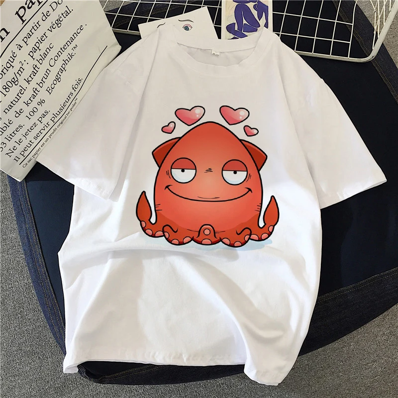 Funny octopus Cartoon TShirt Women Graphic Tee Shirt Femme T Shirt White Tshirt Summer Tops Round Neck T-shirts Korean T-shirt 
Funny octopus Cartoon TShirt Women Graphic Tee Shirt Femme T Shirt White Tshirt Summer Tops Round Neck T-shirts Korean T-shirt