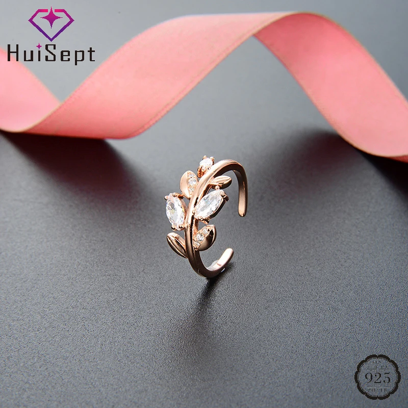 HuiSept Rings 925 Sterling Silver Jewelry Flower Shape Zircon Gemstone Rose Gold Color Open Finger Ring for Women Wedding Party
HuiSept Rings 925 Sterling Silver Jewelry Flower Shape Zircon Gemstone Rose Gold Color Open Finger Ring for Women Wedding Party