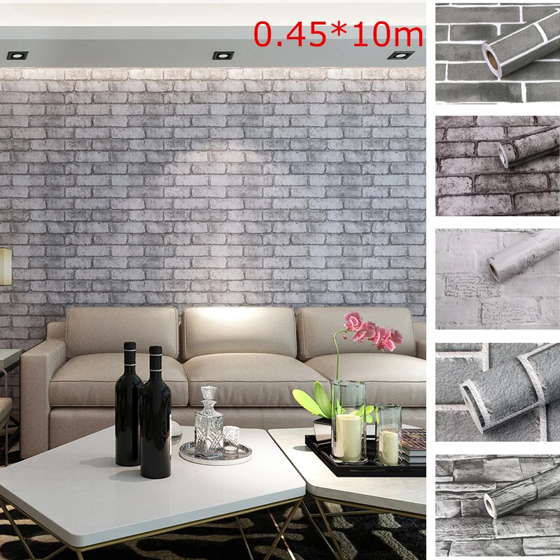 Retro Nostalgic Gray Brick Pattern Self-Adhesive Pvc Waterproof Three-Dimensional Wallpaper 0.45X10M Home Decoration Sticker
Retro Nostalgic Gray Brick Pattern Self-Adhesive Pvc Waterproof Three-Dimensional Wallpaper 0.45X10M Home Decoration Sticker