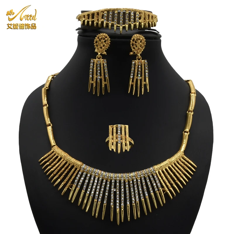 ANIID Bridal Faddish Jewelery Set Necklace African Earrings For Women Indian Rings Bracelet Wedding Accessories Collares Luxury
ANIID Bridal Faddish Jewelery Set Necklace African Earrings For Women Indian Rings Bracelet Wedding Accessories Collares Luxury