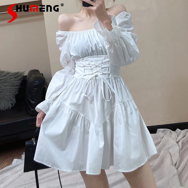 Sexy Square Collar Lantern Sleeve Off Shoulder Mini Womens Dress 2021 Spring Elastic Waist Slim A-Line Mini Bandage Sexy Dress
Sexy Square Collar Lantern Sleeve Off Shoulder Mini Womens Dress 2021 Spring Elastic Waist Slim A-Line Mini Bandage Sexy Dress