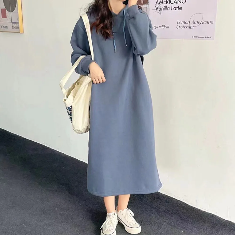 Autumn Winter Women Loose Leisure Dress Long Sleeve Patchwork Thicken Plus Velvet OL Commuter Female Straight Skirt
Autumn Winter Women Loose Leisure Dress Long Sleeve Patchwork Thicken Plus Velvet OL Commuter Female Straight Skirt