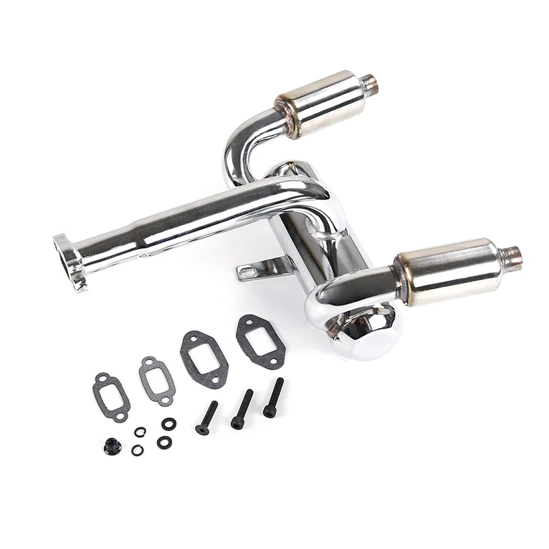 2 Hole Exhaust Pipe Power Riser Rear Bumper Fit 1/5 ROVAN HPI BAJA RV KM 5B 5T Exhaust Tuned Pipe Muffler For 1/5 HPI KM Rovan 
2 Hole Exhaust Pipe Power Riser Rear Bumper Fit 1/5 ROVAN HPI BAJA RV KM 5B 5T Exhaust Tuned Pipe Muffler For 1/5 HPI KM Rovan