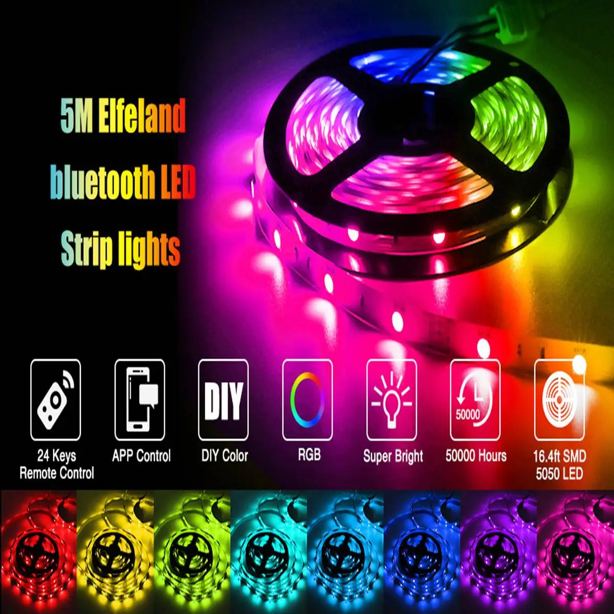 5 м музыка 5050 Светодиодные ленсветильник Гибкая RGB лампа лента Водонепроницаемая 16 миньонов цвета Bluetooth контроллер + адаптер
5 м музыка 5050 Светодиодные ленсветильник Гибкая RGB лампа лента Водонепроницаемая 16 миньонов цвета Bluetooth контроллер + адаптер