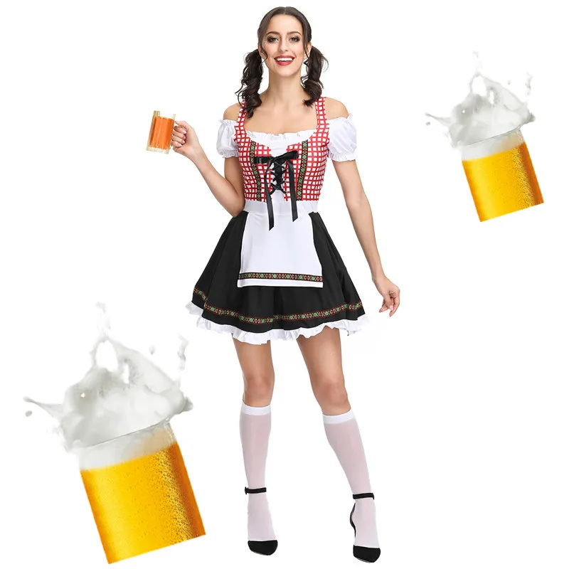 Women Oktoberfest Suit Costume Masquerade Carnival Party Fancy Dress Maid Uniforms Clothes Role Play Beer Party Costumes stage
Women Oktoberfest Suit Costume Masquerade Carnival Party Fancy Dress Maid Uniforms Clothes Role Play Beer Party Costumes stage