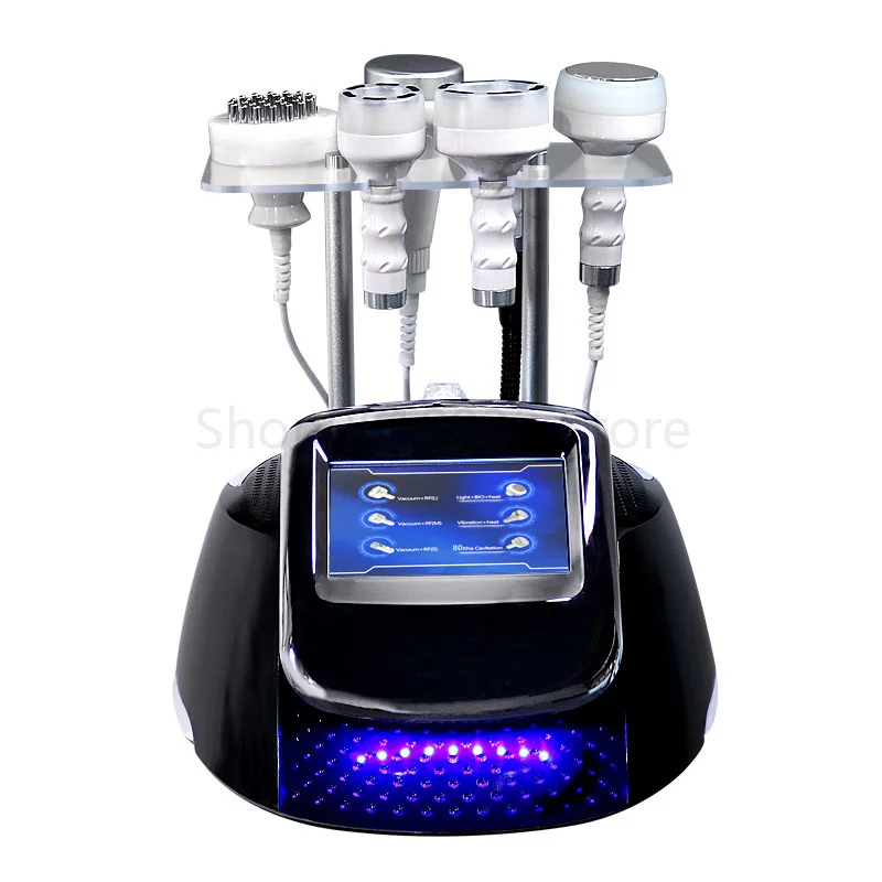 

5D 6 in1 Ultrasound 80K Cavitation RF Ultrasonic Vacuum Slimming Radio Frequency Massager Skin Care Device Health Machine