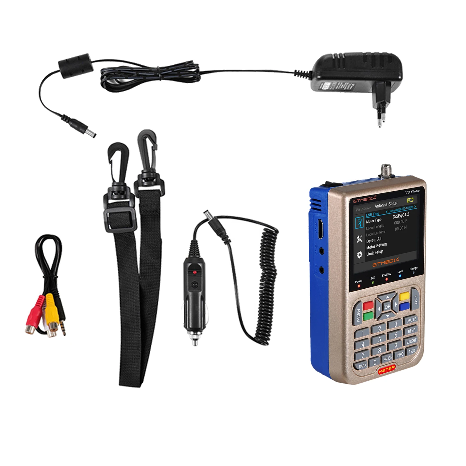 V8 Finder Meter DVB-S2/S2X спутниковый измеритель спутниковый Finder satfinder Digital Sat locator
V8 Finder Meter DVB-S2/S2X спутниковый измеритель спутниковый Finder satfinder Digital Sat locator