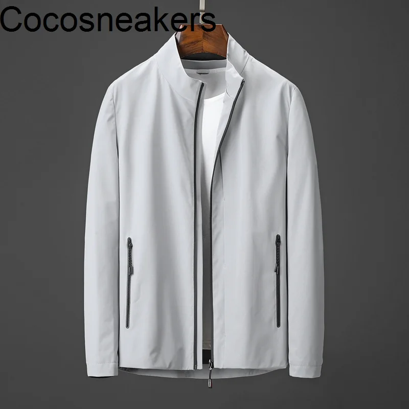 2019 autumn business casual stand collar jacket men's simple and versatile slim fit elastic solid color thin coat men 
2019 autumn business casual stand collar jacket men's simple and versatile slim fit elastic solid color thin coat men