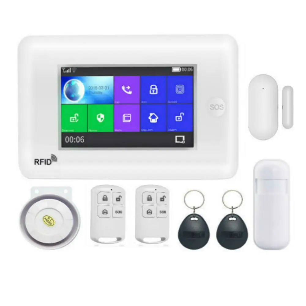 Yobang Security-App Control RFID Card Arm/Disarm Alarm сенсорный экран WIFI GSM сигнализация большой экран GSM WiFi домашняя охранная сигнализация
Yobang Security-App Control RFID Card Arm/Disarm Alarm сенсорный экран WIFI GSM сигнализация большой экран GSM WiFi домашняя охранная сигнализация