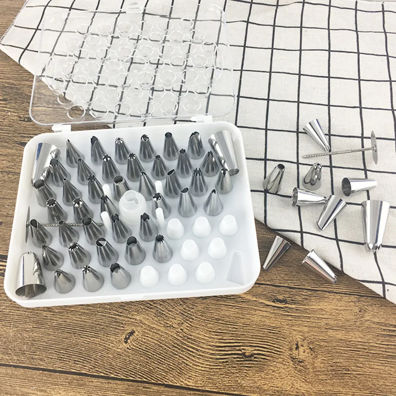 52Pcs Piping Nozzle Tips Reusable Stainless Steel Icing Tips with Case Icing Smoother Baking Decorating Kitchen Accessories
52Pcs Piping Nozzle Tips Reusable Stainless Steel Icing Tips with Case Icing Smoother Baking Decorating Kitchen Accessories