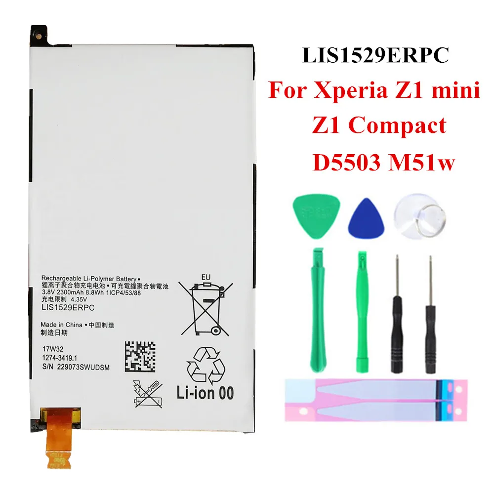 Оригинальный аккумулятор 2300 мАч LIS1529ERPC для SONY Xperia Z1 Mini Bateria Xperia Z1 Compact D5503 M51w, сменные батареи для телефона
Оригинальный аккумулятор 2300 мАч LIS1529ERPC для SONY Xperia Z1 Mini Bateria Xperia Z1 Compact D5503 M51w, сменные батареи для телефона
