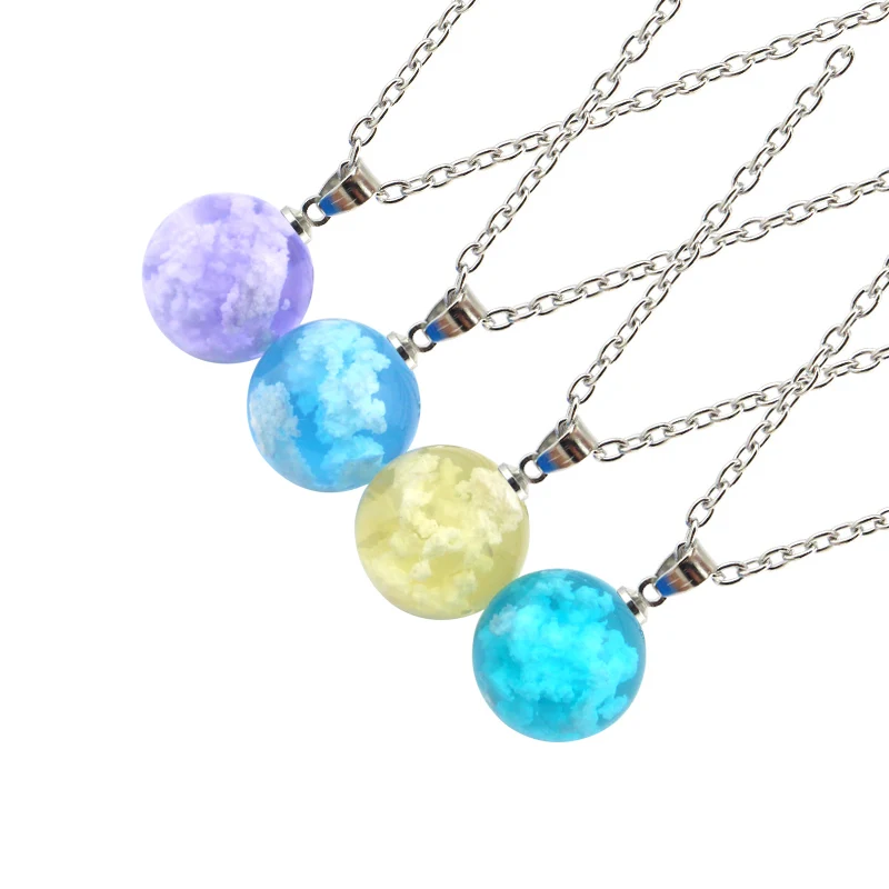 Transparent Resin Round Ball Moon Pendant for Women Blue Sky White Cloud Chain Necklace Crystals Jewelry Anniversary Accessories
Transparent Resin Round Ball Moon Pendant for Women Blue Sky White Cloud Chain Necklace Crystals Jewelry Anniversary Accessories