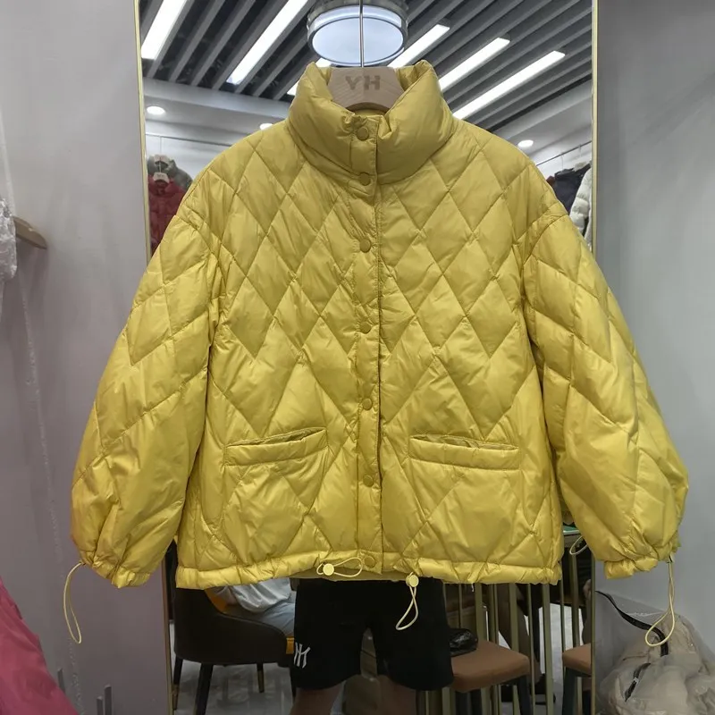Autumn Stand Collar Short Puffer Jacket Winter Women Parkas Casual Drawstring Single-breasted Long Sleeve Lightweight Down Coat
Autumn Stand Collar Short Puffer Jacket Winter Women Parkas Casual Drawstring Single-breasted Long Sleeve Lightweight Down Coat