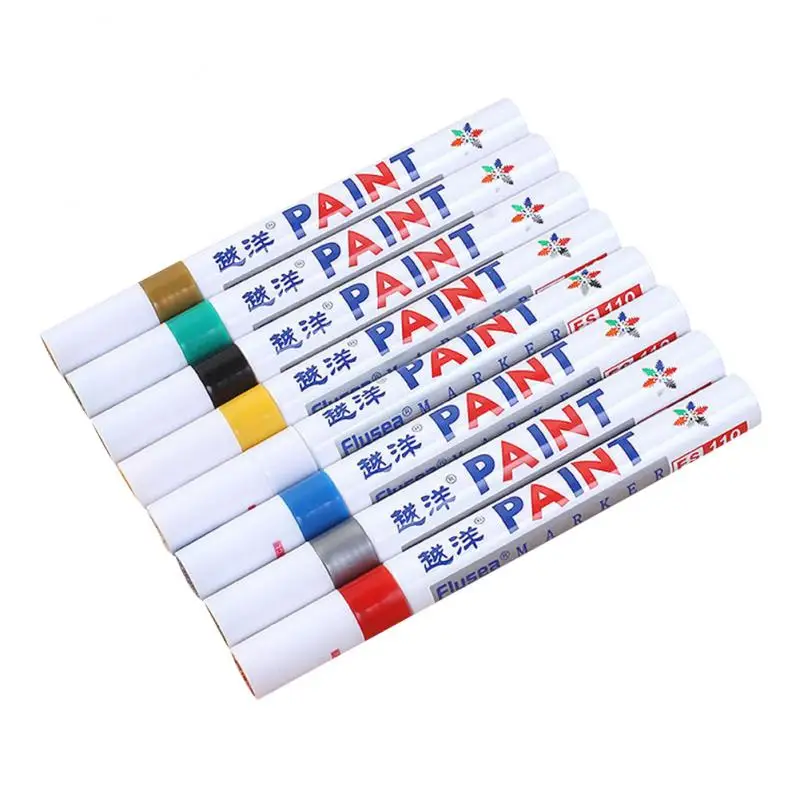 

12 Colors Paint Marker Pen Fade-proof Car Tyre Tire Tread CD Metal Permanent Paint Marker Graffti Oily Macador Caneta Stationery