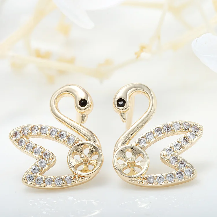 4PCS 925 silver needle 14K Gold Color Plated Brass with Zircon Earrings High Quality Diy Jewelry Findings Accessories
4PCS 925 silver needle 14K Gold Color Plated Brass with Zircon Earrings High Quality Diy Jewelry Findings Accessories