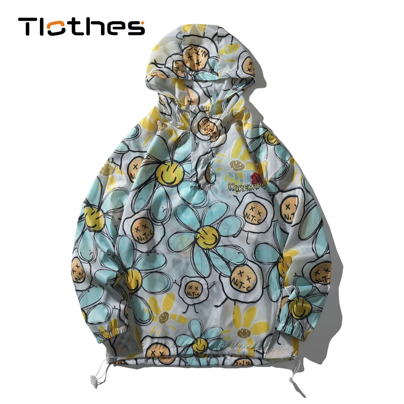 Летняя мужская куртка с капюшоном анорак с цветочным принтом легкий пуловер куртка мужская походная куртка мужская ветровка горная куртка
Летняя мужская куртка с капюшоном анорак с цветочным принтом легкий пуловер куртка мужская походная куртка мужская ветровка горная куртка