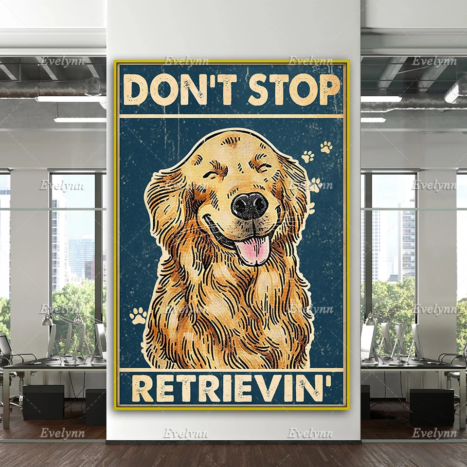 Golden Retriever Dog Poster Don'T Stop Retriev' Living Home Decor Canvas Wall Art Prints Living Room Decoration Unique Gift
Golden Retriever Dog Poster Don'T Stop Retriev' Living Home Decor Canvas Wall Art Prints Living Room Decoration Unique Gift