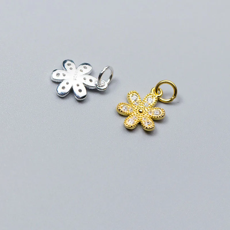 MEETSOFT Trendy 925 Sterling Silver Flower Zircon Charms DIY Handmade Jewelry Prevent Allergy Deocration Necklace Accessories 
MEETSOFT Trendy 925 Sterling Silver Flower Zircon Charms DIY Handmade Jewelry Prevent Allergy Deocration Necklace Accessories