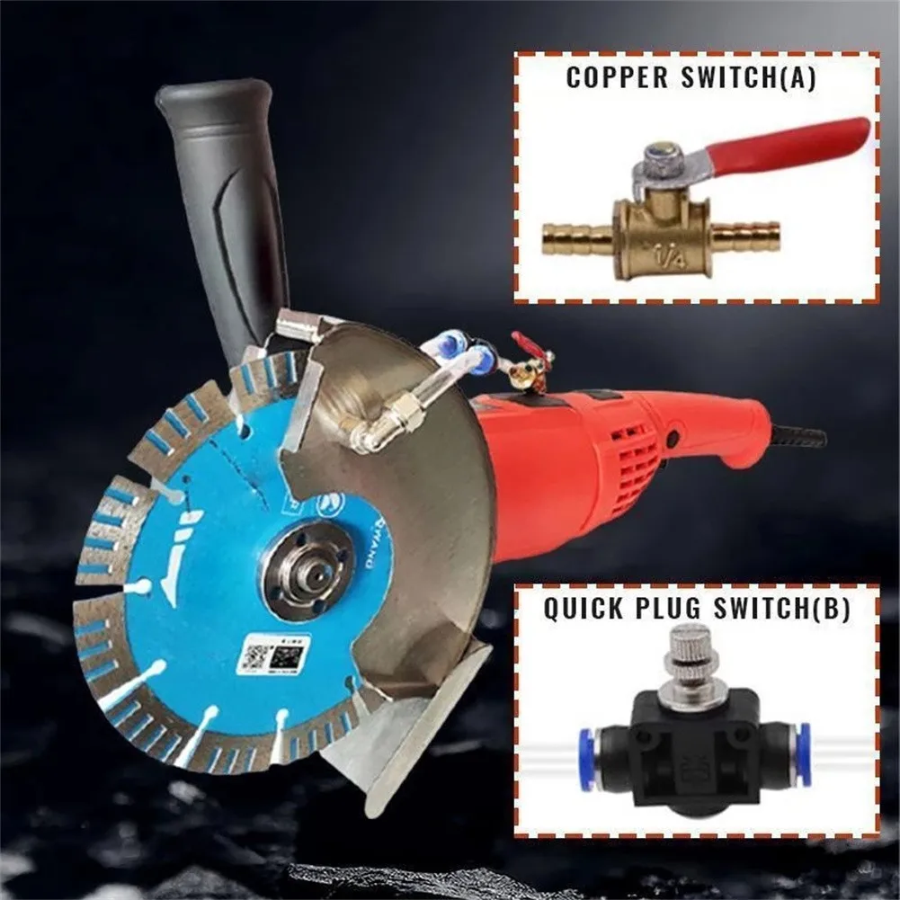 140*43mm Angle Grinder Shield Set Water Cutting Machine Base Safety Cover With Adjustable Water Valve Double Atomization Nozzle
140*43mm Angle Grinder Shield Set Water Cutting Machine Base Safety Cover With Adjustable Water Valve Double Atomization Nozzle