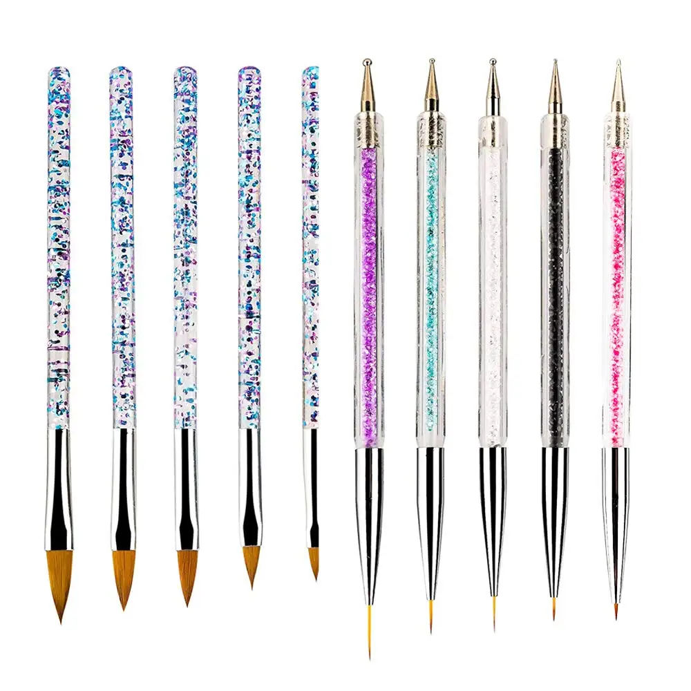 Nail Art Pens Kit,10 Pcs Nail Art Liner Brushes Set Double Ended Dotting Pens Acrylic UV Gel Nail Art Brushes for Nail Art Tips
Nail Art Pens Kit,10 Pcs Nail Art Liner Brushes Set Double Ended Dotting Pens Acrylic UV Gel Nail Art Brushes for Nail Art Tips