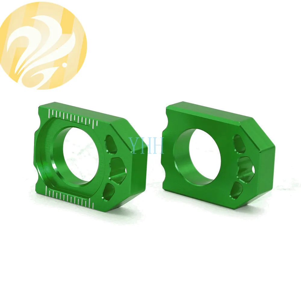 Green&Gold Rear Axle Block Chain Adjuster For KAWASAKI KX125 250 03-08 KX450F 06-16 KX250F 04-16 KX 125 KX 450F KX 250 F
Green&Gold Rear Axle Block Chain Adjuster For KAWASAKI KX125 250 03-08 KX450F 06-16 KX250F 04-16 KX 125 KX 450F KX 250 F