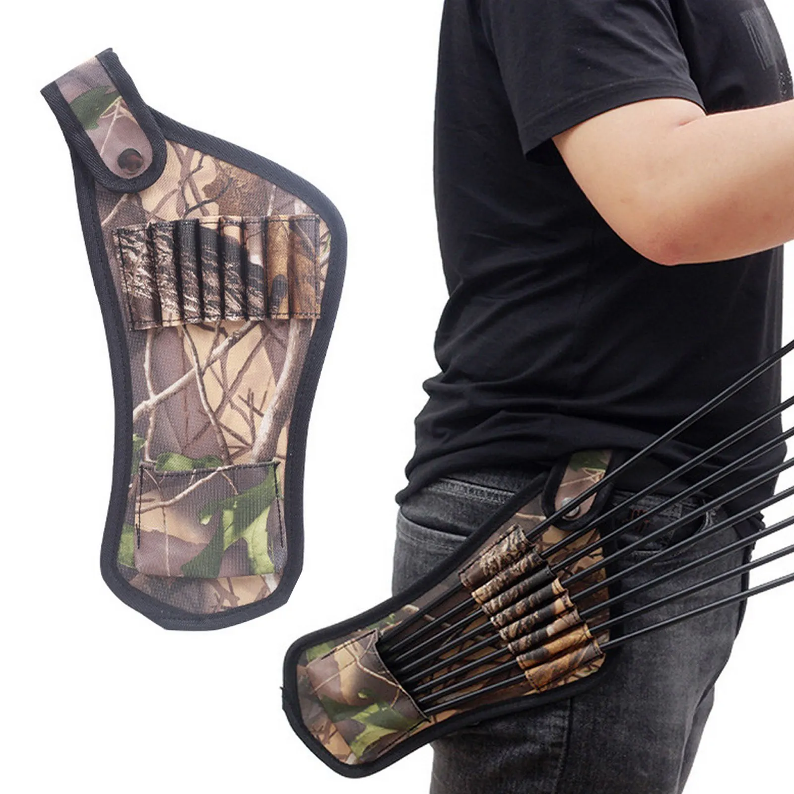 

Archery Crossbow Arrow Quiver Bag Holder Pouch Waist Hip Belt Portable Arrow Storage Bag Hunting Shooting Accessories 35X13cm