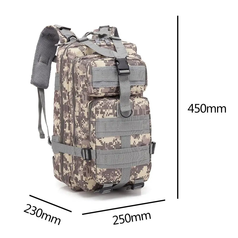 Outdoor Camping Tactical Bag training Equipment Backpack 30L Large Capacity Mountaineering Bag Camping Waterproof 3D Backpack
Outdoor Camping Tactical Bag training Equipment Backpack 30L Large Capacity Mountaineering Bag Camping Waterproof 3D Backpack