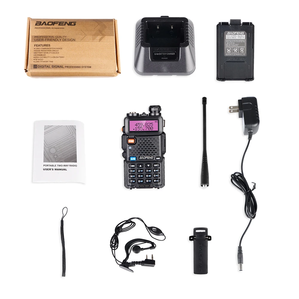 100% Original Baofeng Walkie-Talkie UV-5R Portable Amateur Radio BF-UV5R 5W Two-way Radio Dual Band VHF/UHF Radio Ham Radio
100% Original Baofeng Walkie-Talkie UV-5R Portable Amateur Radio BF-UV5R 5W Two-way Radio Dual Band VHF/UHF Radio Ham Radio