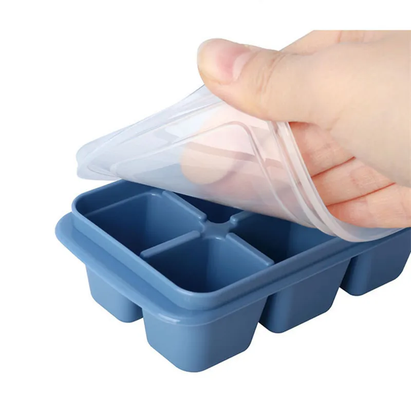 Household ice cube mold 6-cell silicone ice cube making machine with lid for cake pudding chocolate mold square ice cube mold
Household ice cube mold 6-cell silicone ice cube making machine with lid for cake pudding chocolate mold square ice cube mold