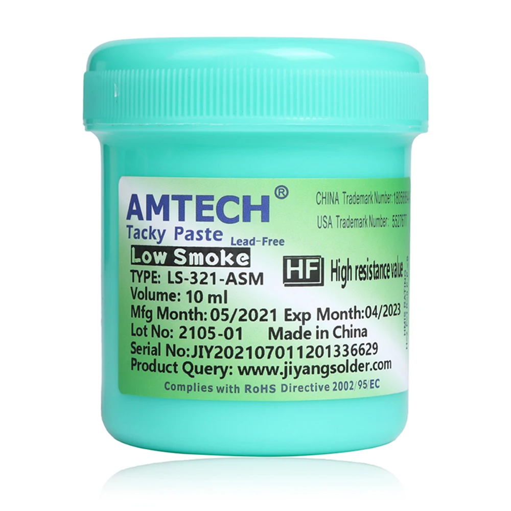 

AMTECH LS-321-ASM Halogen Free & Low Smoke Flux Suitable for surface soldering additives of tin-lead or tin-silver-copper alloy