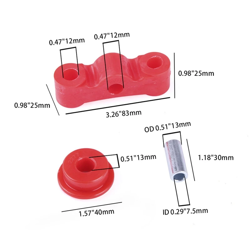 Red Polyurethane Shifter Stabilizer Bushing Kit for Honda 92-00/CRX88-91 D series SOHC 92-00
Red Polyurethane Shifter Stabilizer Bushing Kit for Honda 92-00/CRX88-91 D series SOHC 92-00