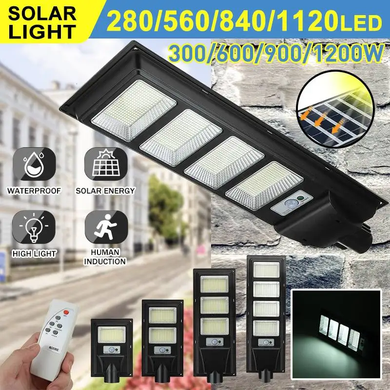300W/600W/900W/1200W LED Solar Lamp Outdoor Wall Street Light Solar Powered Radar PIR Motion Sensor Security Lamp for Garden
300W/600W/900W/1200W LED Solar Lamp Outdoor Wall Street Light Solar Powered Radar PIR Motion Sensor Security Lamp for Garden