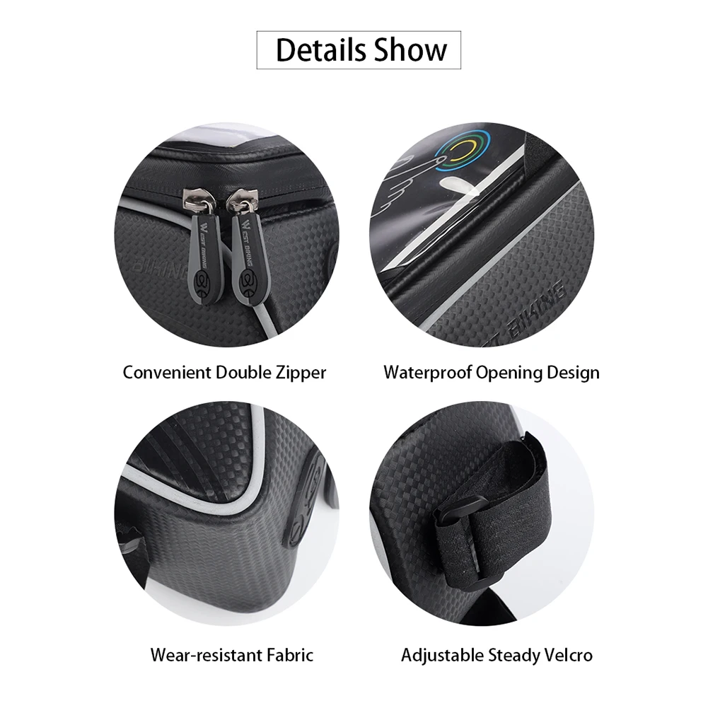Durable Bicycle Bags Portable Delicate Design Bike Phone Bag Waterproof Road Bike Top Tube Touch Screen Bag Cycling Frame
Durable Bicycle Bags Portable Delicate Design Bike Phone Bag Waterproof Road Bike Top Tube Touch Screen Bag Cycling Frame