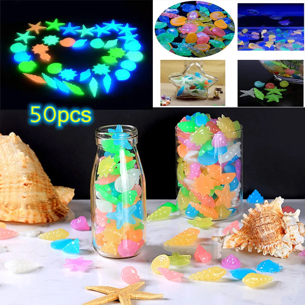 50pcs Luminous Glowing Stones Shell Shaped Starfish Shell For Fish Tank Table Walkways Garden Glow in the Dark Pebbles Decor
50pcs Luminous Glowing Stones Shell Shaped Starfish Shell For Fish Tank Table Walkways Garden Glow in the Dark Pebbles Decor