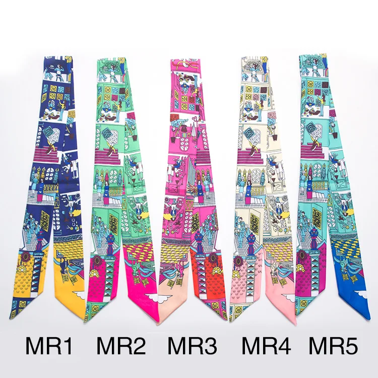New Design Interesting Print Brand Skinny Scarves Women Hair Neck 5*100cm Silk Scarf for Ladies Foulard Headband Dropshipping
New Design Interesting Print Brand Skinny Scarves Women Hair Neck 5*100cm Silk Scarf for Ladies Foulard Headband Dropshipping