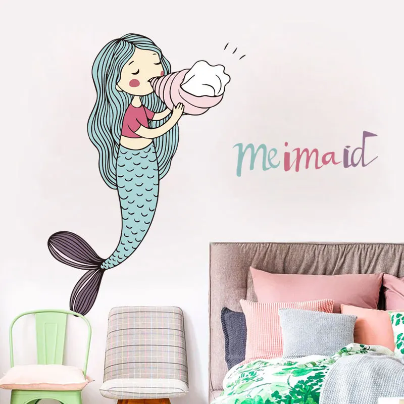 Lovely Mermaid Pattern Wall Sticker For Girls Room Home Decoration Cartoon Pvc Mural Art Kids Bedroom Wall Decal
Lovely Mermaid Pattern Wall Sticker For Girls Room Home Decoration Cartoon Pvc Mural Art Kids Bedroom Wall Decal